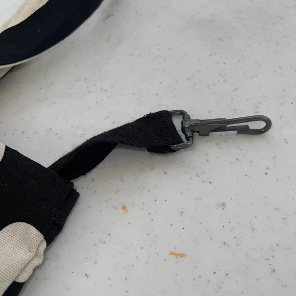 Black and White Polka Dot Canvas Tote Bag - Picture 3 of 4